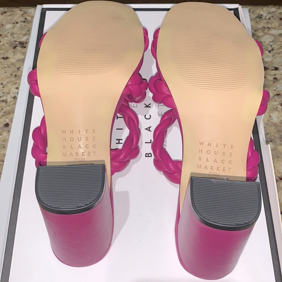 White House Black Market 7.5 Adalynn Braided MH Slide - Pink Kiss Color - Picture 3 of 5